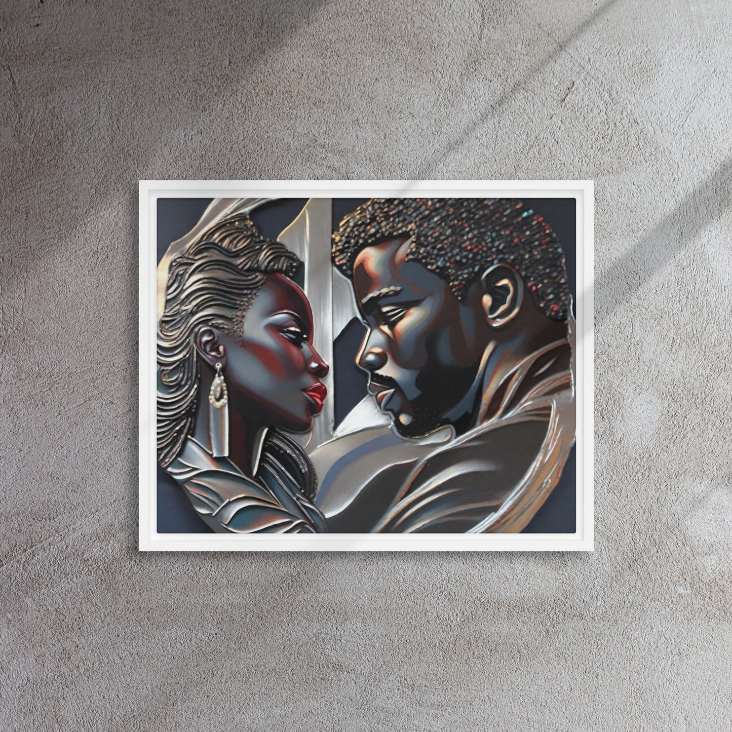 R_RH Couple Framed canvas