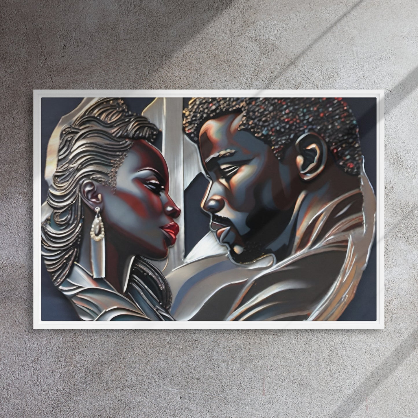 R_RH Couple Framed canvas