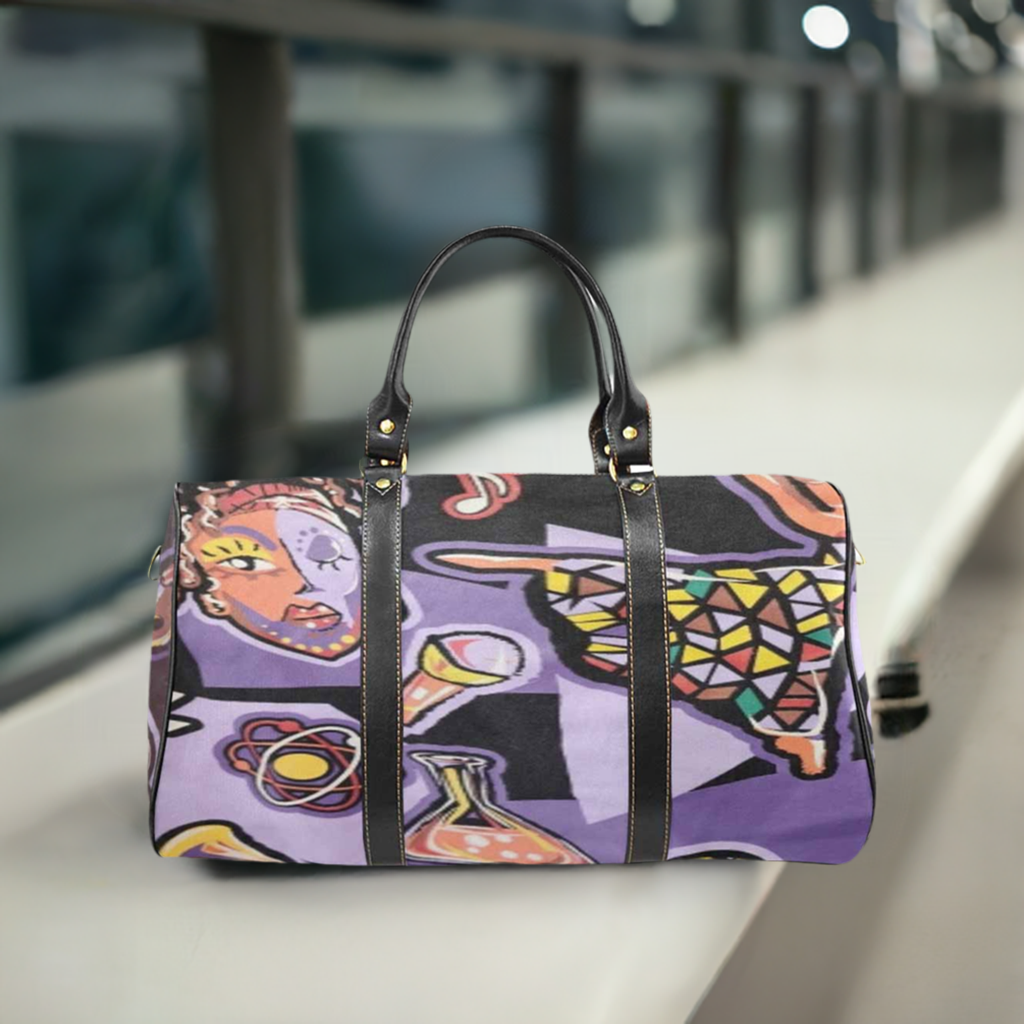 R&RH Purple Abstract Travel Bag