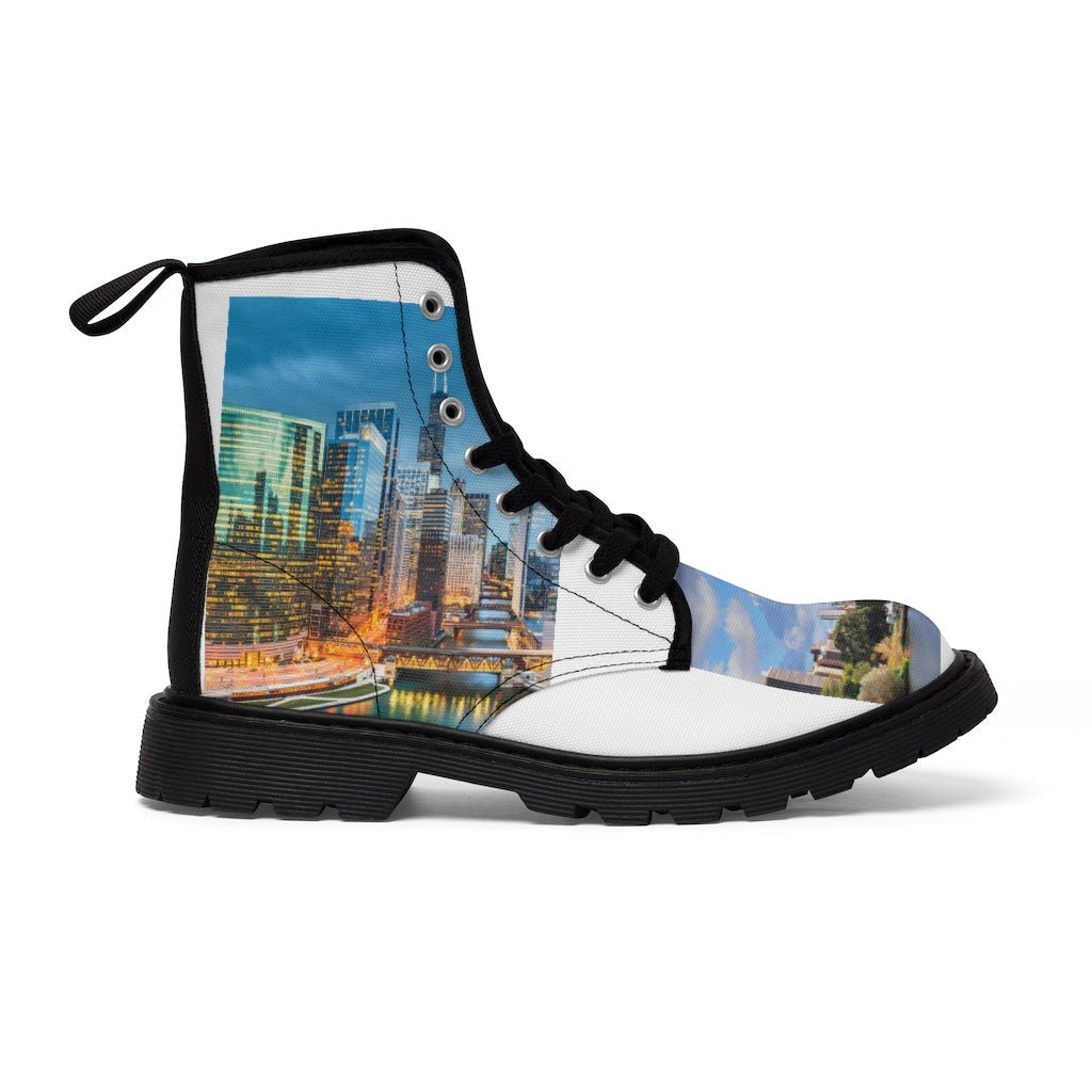 Men's City Design Canvas Boots