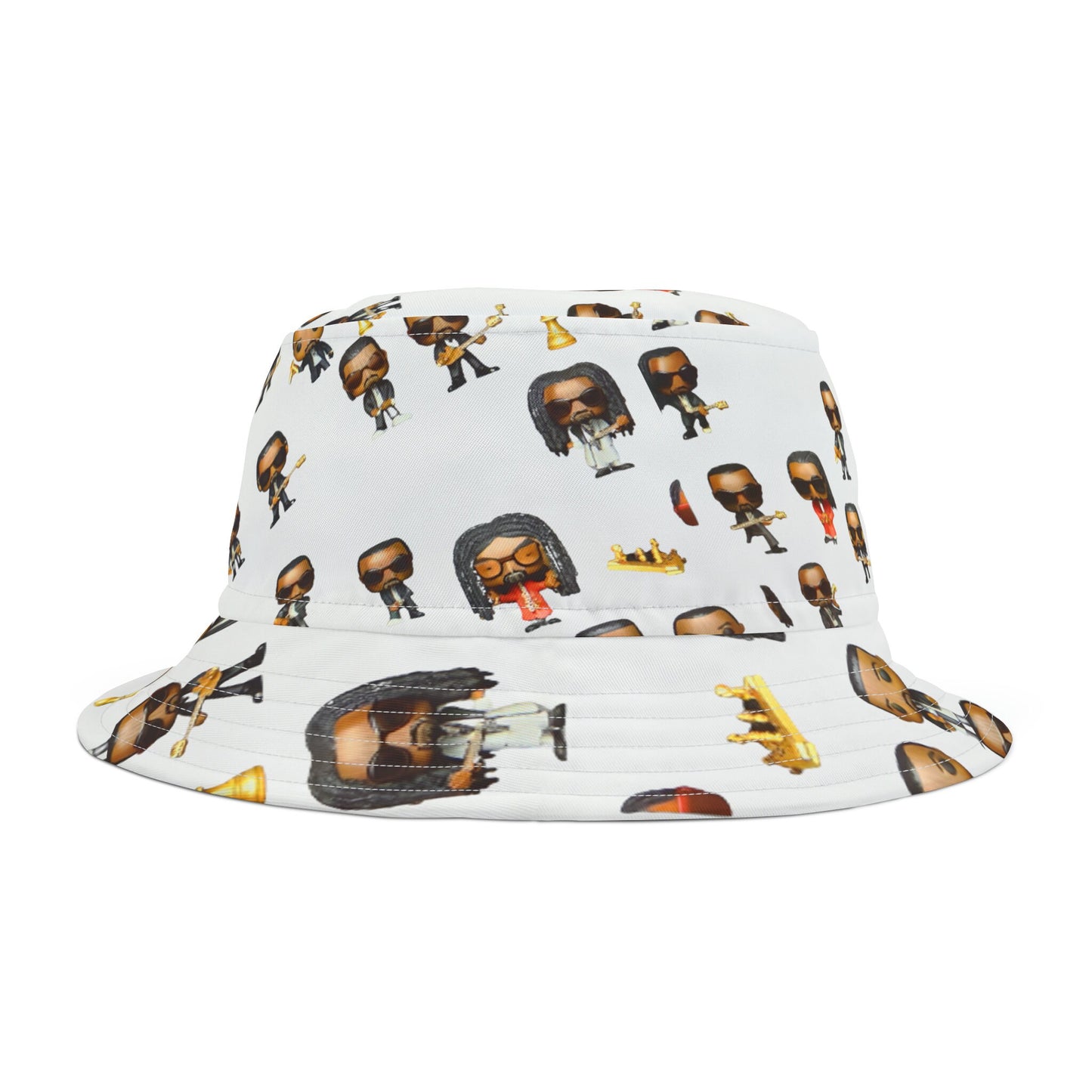 R&RH White Caricature Toons Bucket Hat