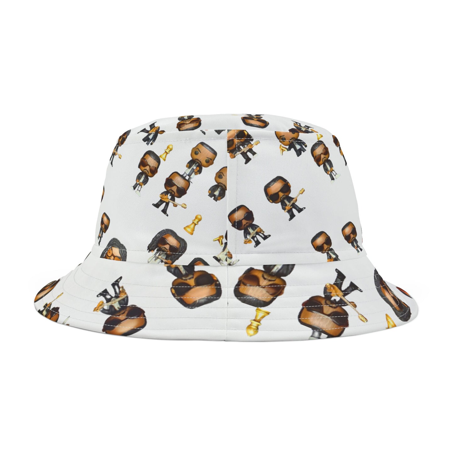 R&RH White Caricature Toons Bucket Hat