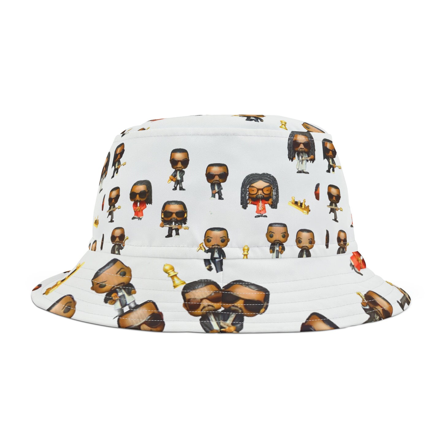 R&RH White Caricature Toons Bucket Hat