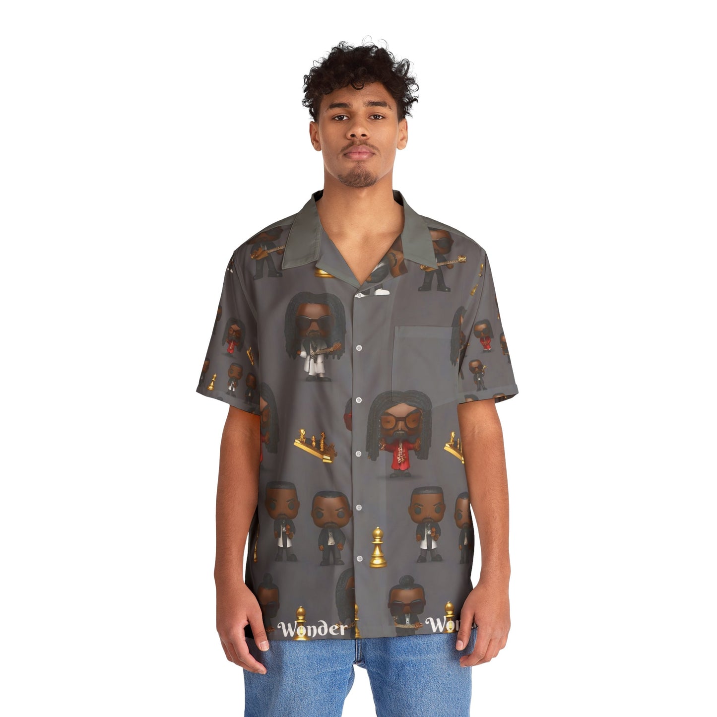 RRH Grey Caricature Toons Men's Shirt