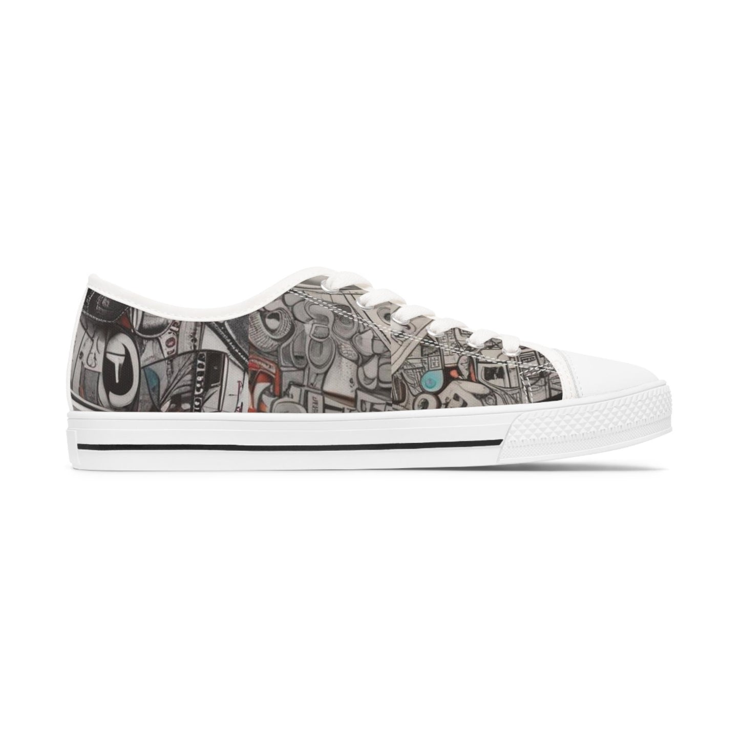 R&RH Black Women's Designer Low Top Sneakers