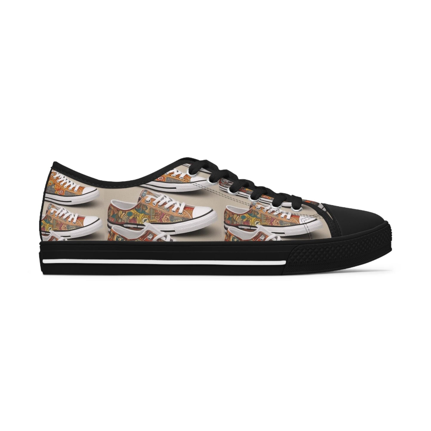 R&RH Black Women's Designer Low Top with Sneakers