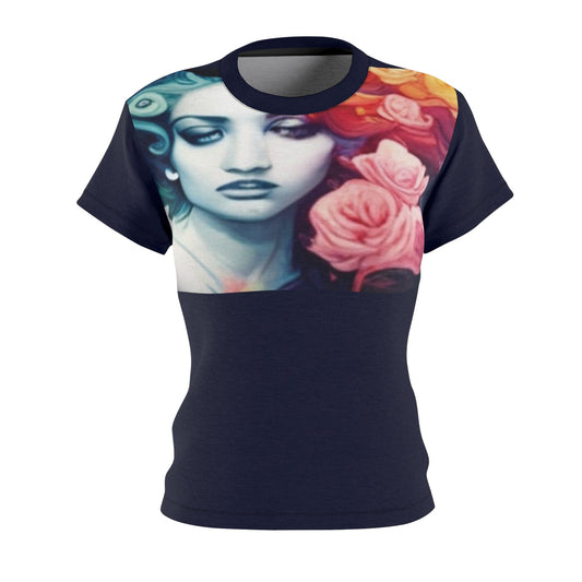 R&RH Flowers Womens Blue T-shirt