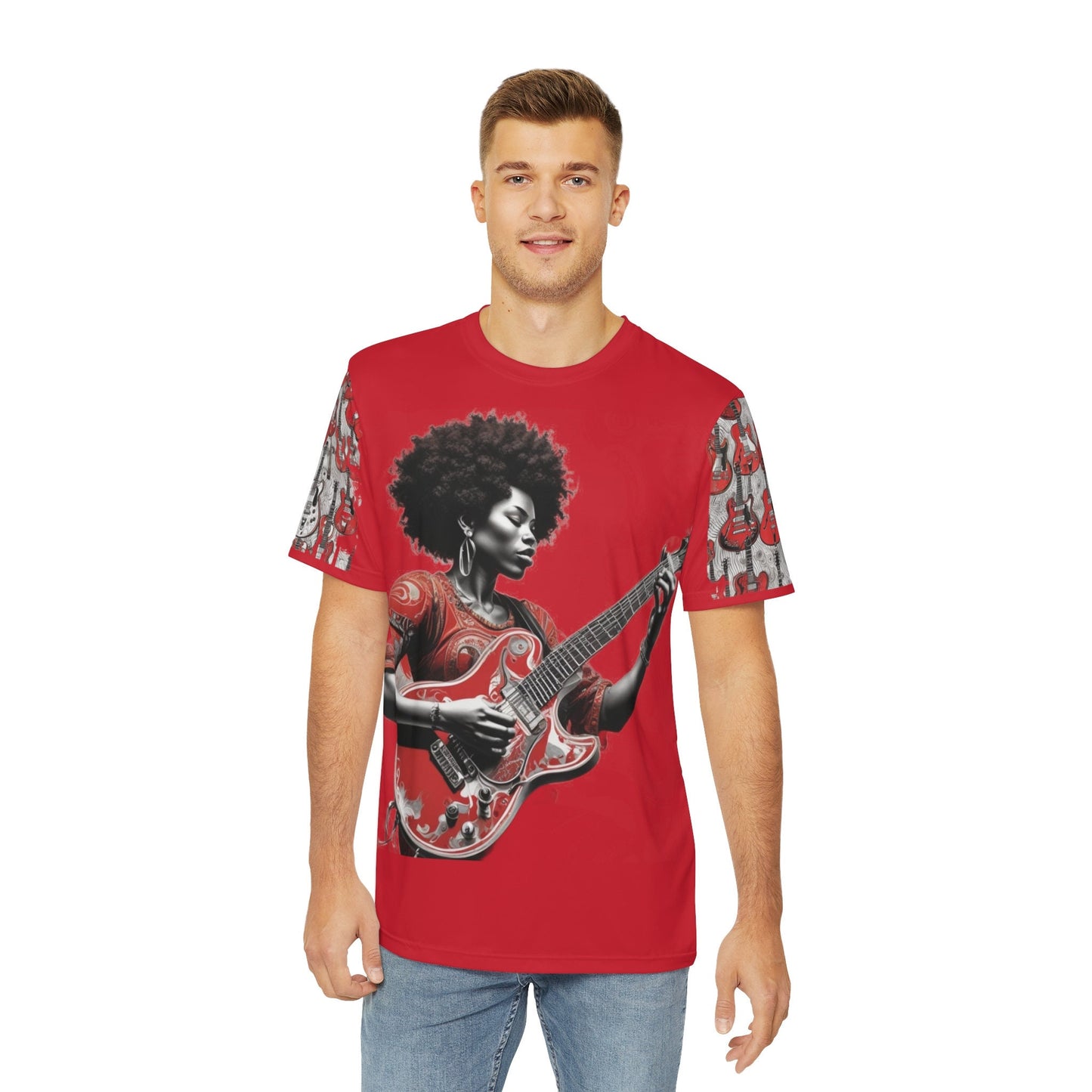 R&RH Women's Red Guitar's Tee