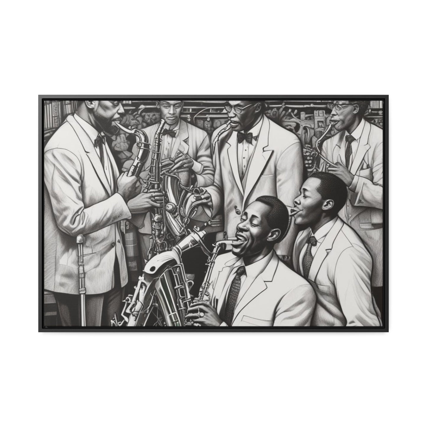 R&RH Black/White Jazz Canvas