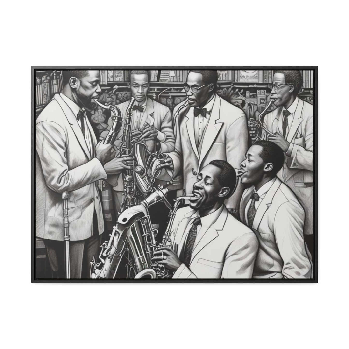 R&RH Black/White Jazz Canvas