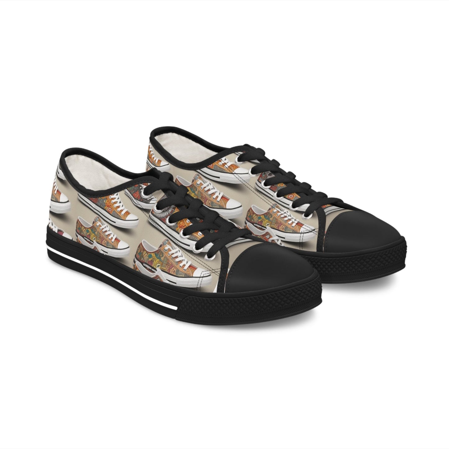 R&RH Black Women's Designer Low Top with Sneakers