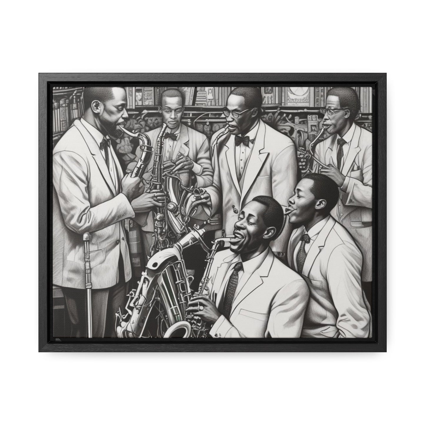 R&RH Black/White Jazz Canvas