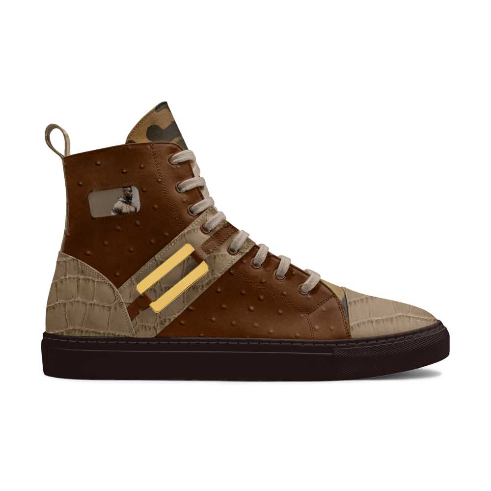 OtherandHer Metal Unisex Brown Earthtones  Basketball High-Top