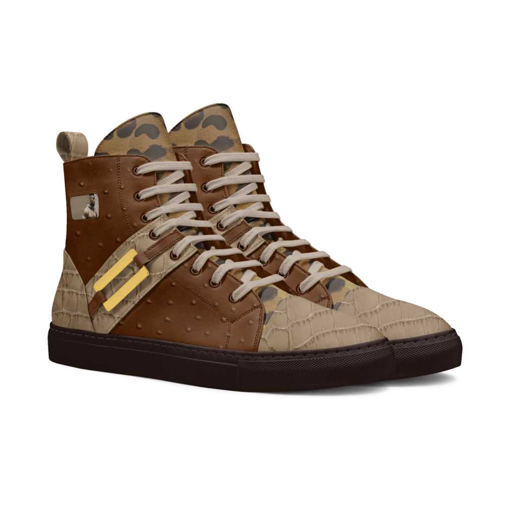 OtherandHer Metal Unisex Brown Earthtones  Basketball High-Top