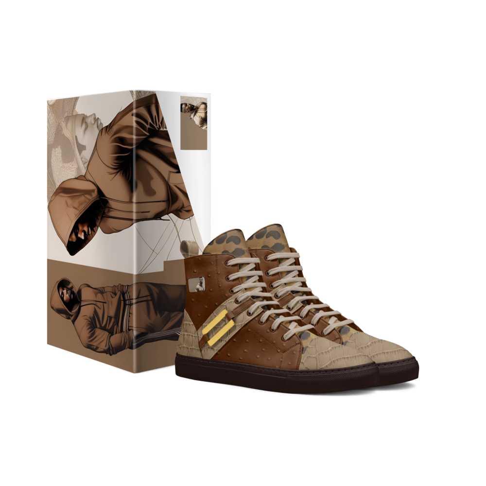 OtherandHer Metal Unisex Brown Earthtones  Basketball High-Top