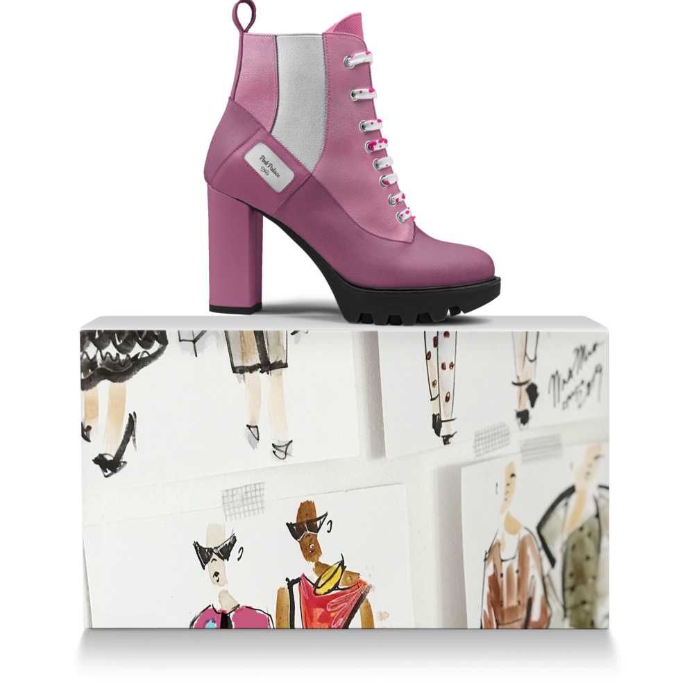 R&RH Pinkpalace Laced Designer Womens Pink Boot