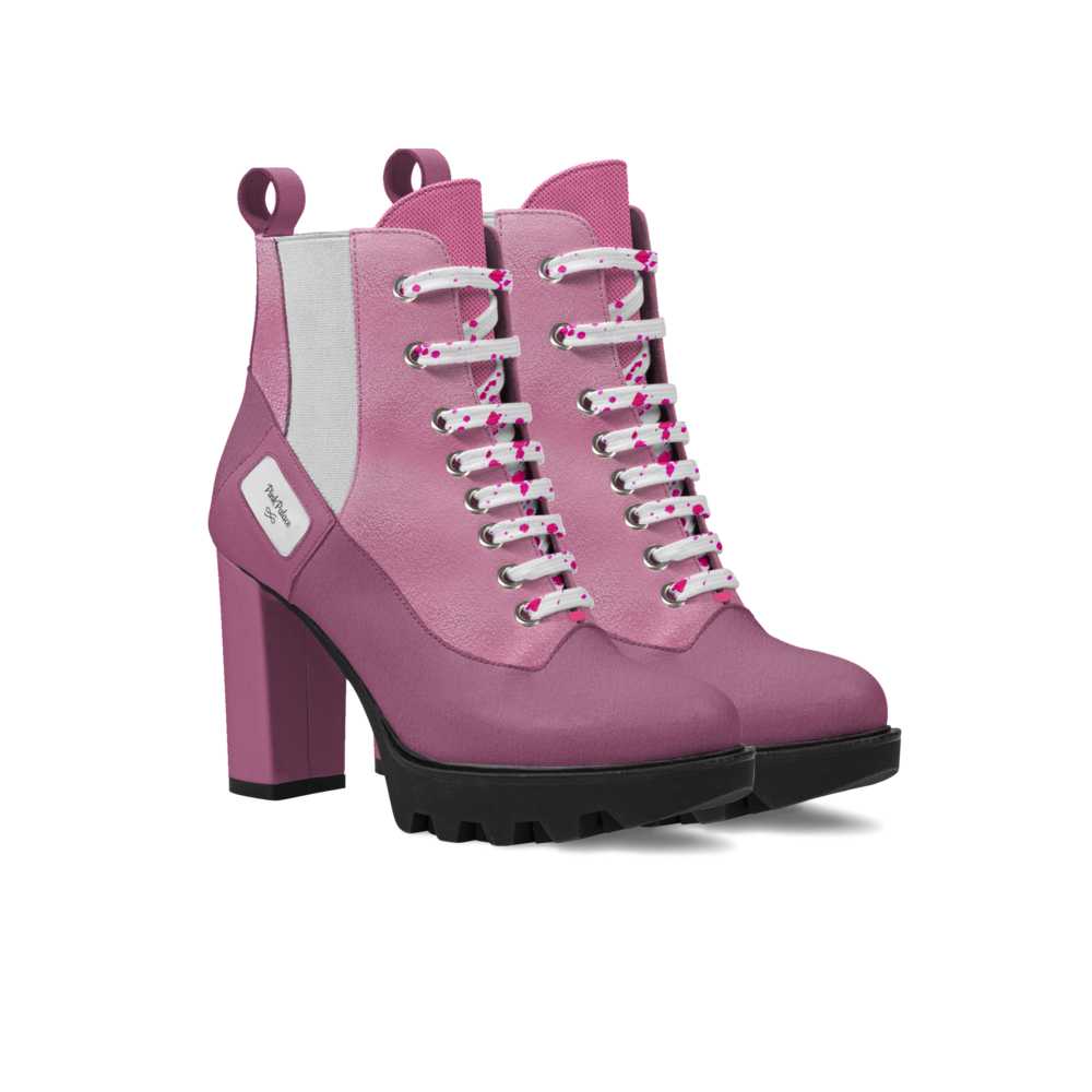 R&RH Pinkpalace Laced Designer Womens Pink Boot