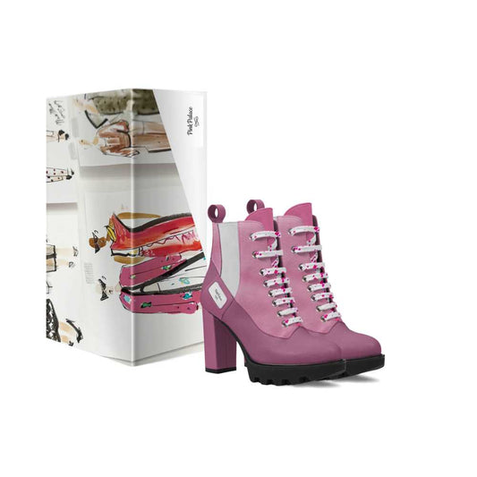 R&RH Pinkpalace Laced Designer Womens Pink Boot