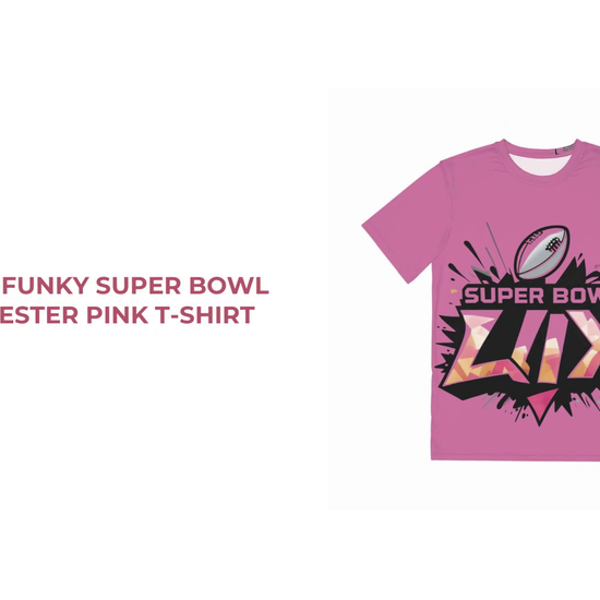 R&amp;RH Super Funky Super Bowl Men&#039;s Polyester Pink T-Shirt by@Outfy