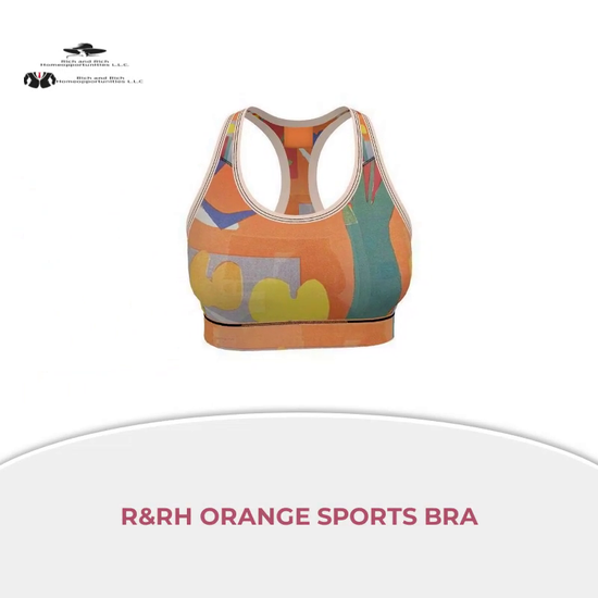 R&amp;RH Orange Sports Bra by@Outfy