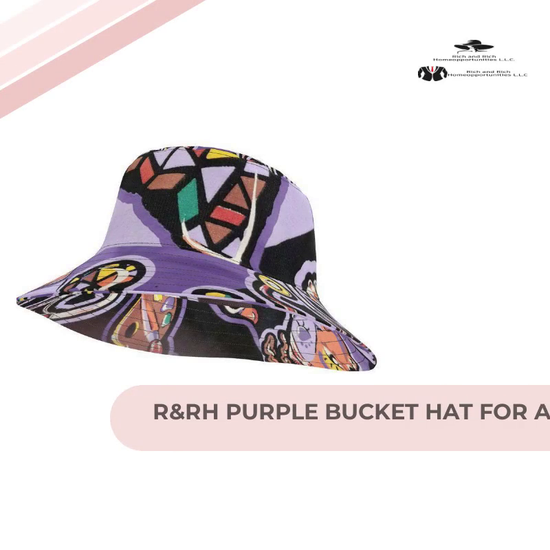 R&amp;RH Purple Bucket Hat For Adults &amp; Children by@Outfy