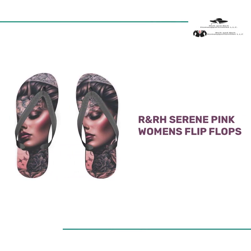 R&amp;RH Serene Pink Womens Flip Flops by@Outfy