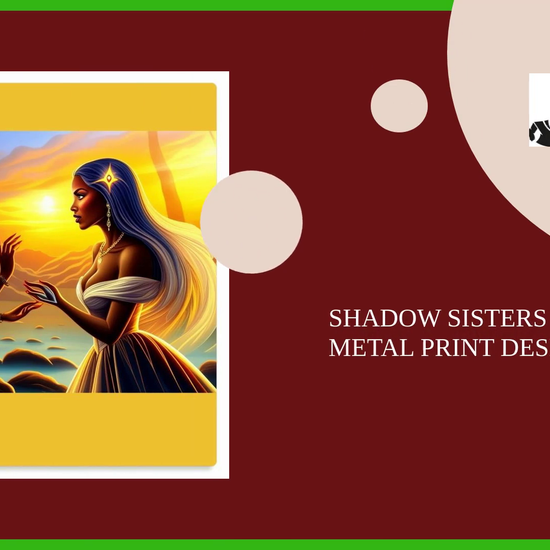 Shadow Sisters Yellow Metal Print Design by@Outfy