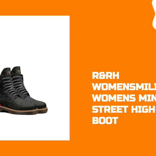 R&amp;RH Womensmilitary Womens Minimal Street High Black Boot by@Outfy