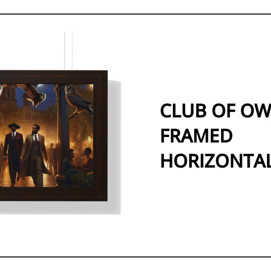 Club of Owls Framed Horizontal Poster by@Outfy