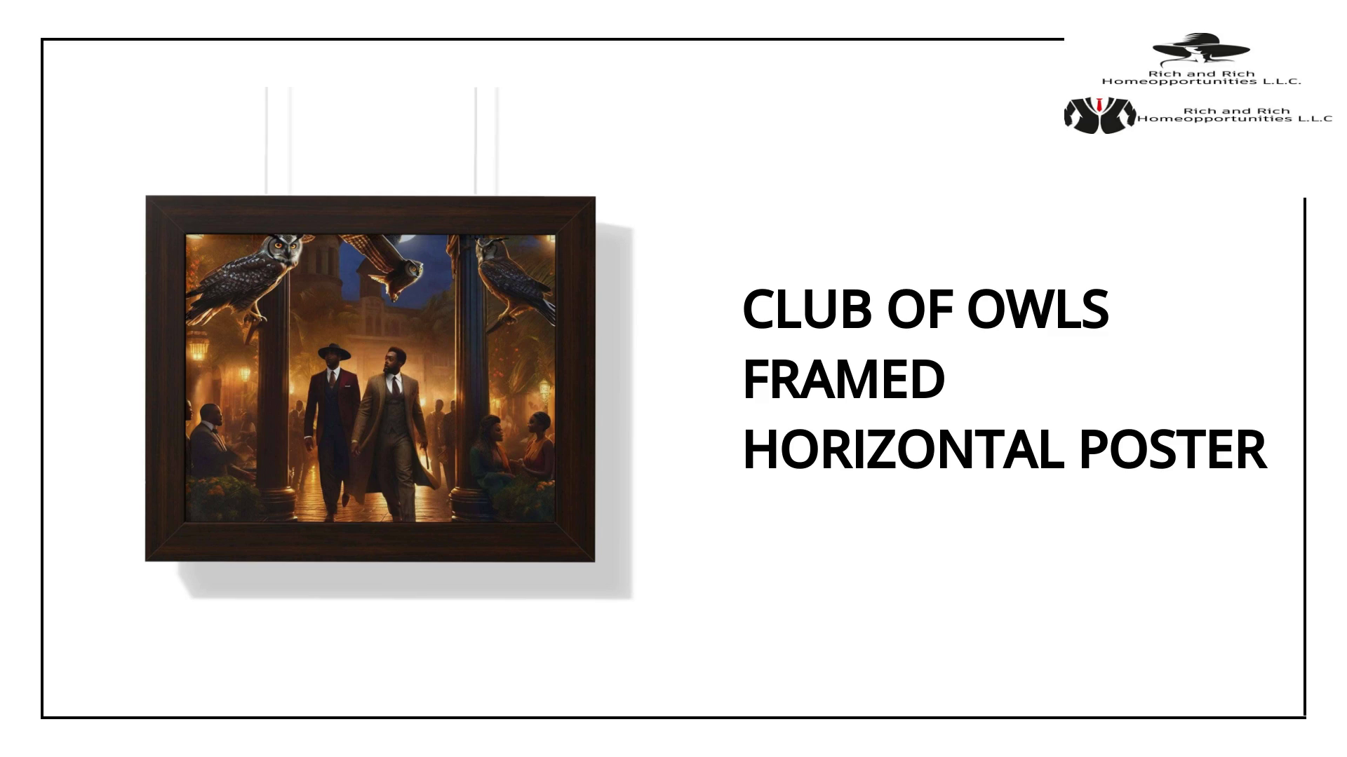 Club of Owls Framed Horizontal Poster by@Outfy