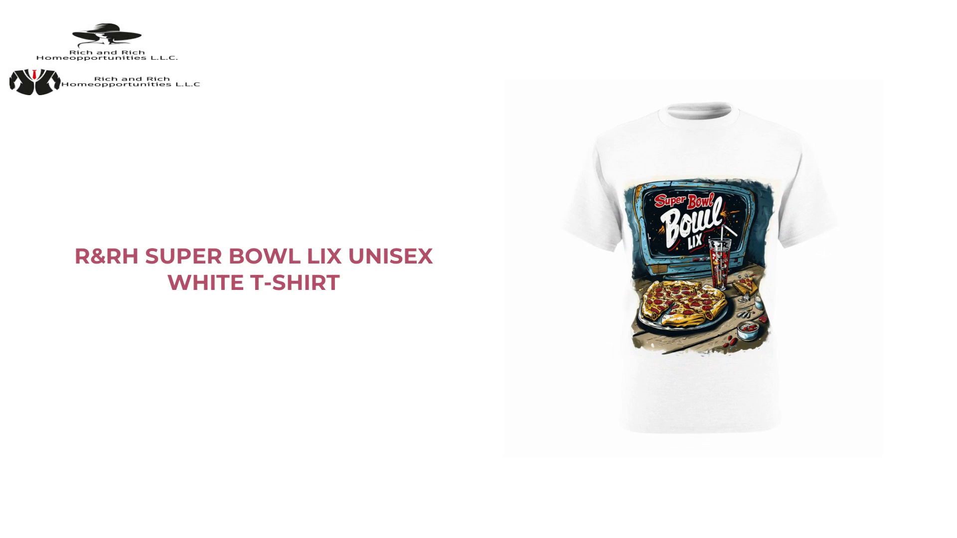 R&amp;RH Super Bowl LIX Unisex White T-Shirt by@Outfy