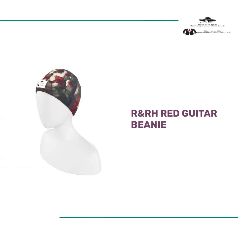 R&amp;RH Red Guitar Beanie by@Outfy