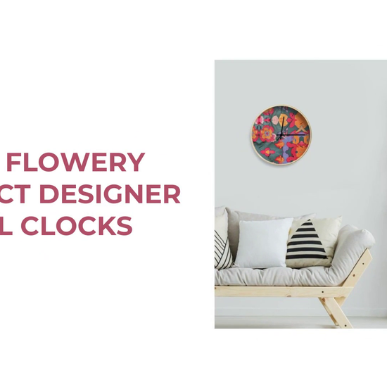 R&amp;RH Flowery Abstract Designer Wall Clocks by@Outfy