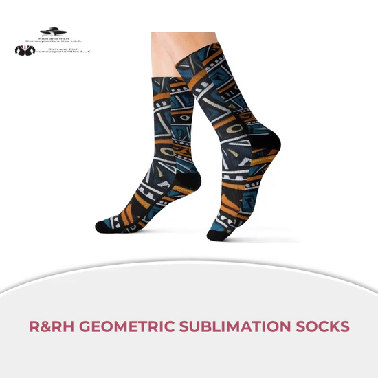 R&amp;RH Geometric Sublimation Socks by@Outfy