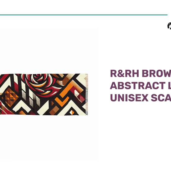 R&amp;RH Brown Abstract Light Unisex Scarf by@Outfy