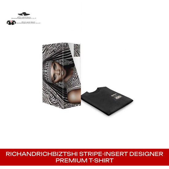 Richandrichbiztshi Stripe-insert designer premium t-shirt by@Outfy