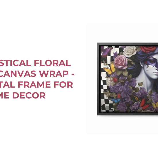 R&amp;RH Mystical Floral Gallery Canvas Wrap - Horizontal Frame for Home Decor by@Outfy