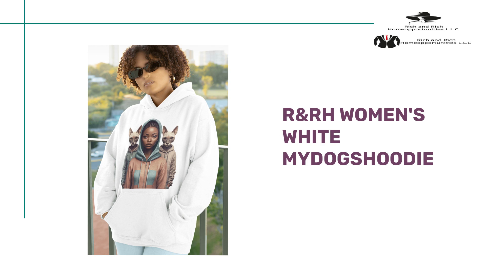 R&amp;RH Women&#039;s White MyDogsHoodie by@Outfy