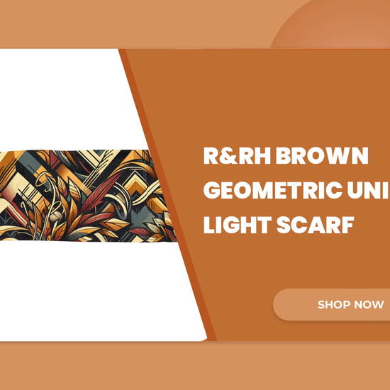 R&amp;RH Brown Geometric Unisex Light Scarf by@Outfy