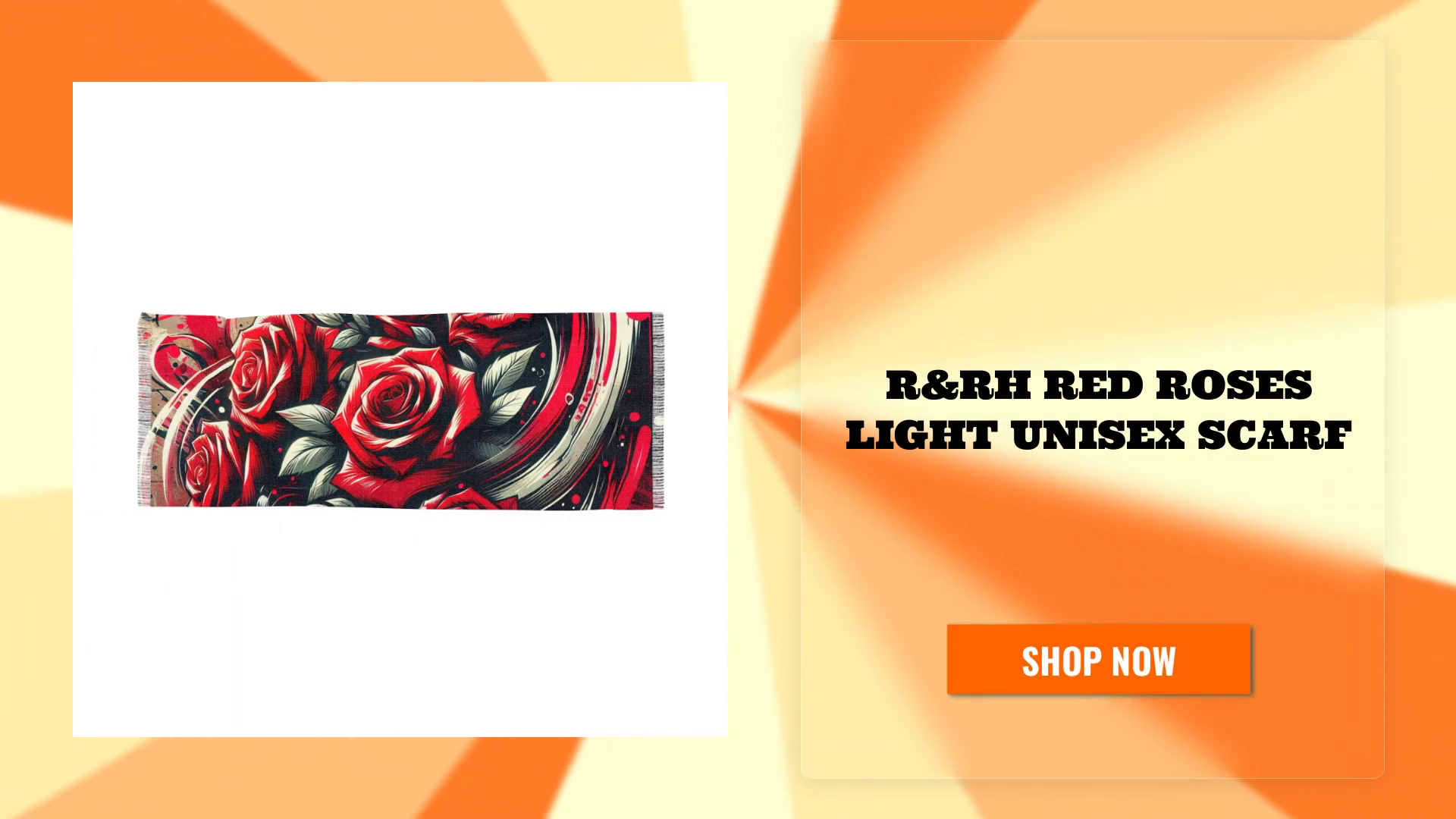 R&amp;RH Red Roses Light Unisex Scarf by@Outfy