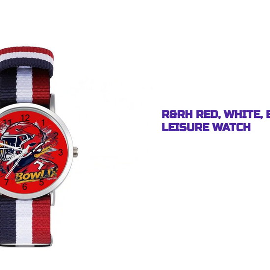 R&amp;RH Red, White, Blue Unisex leisure Watch by@Outfy