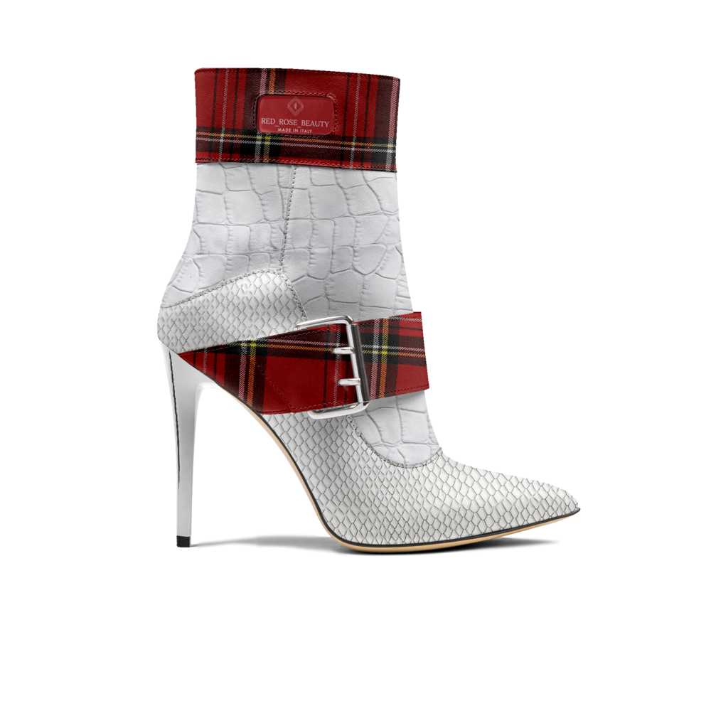 Red Rose Beauty High Heel Belt Boot