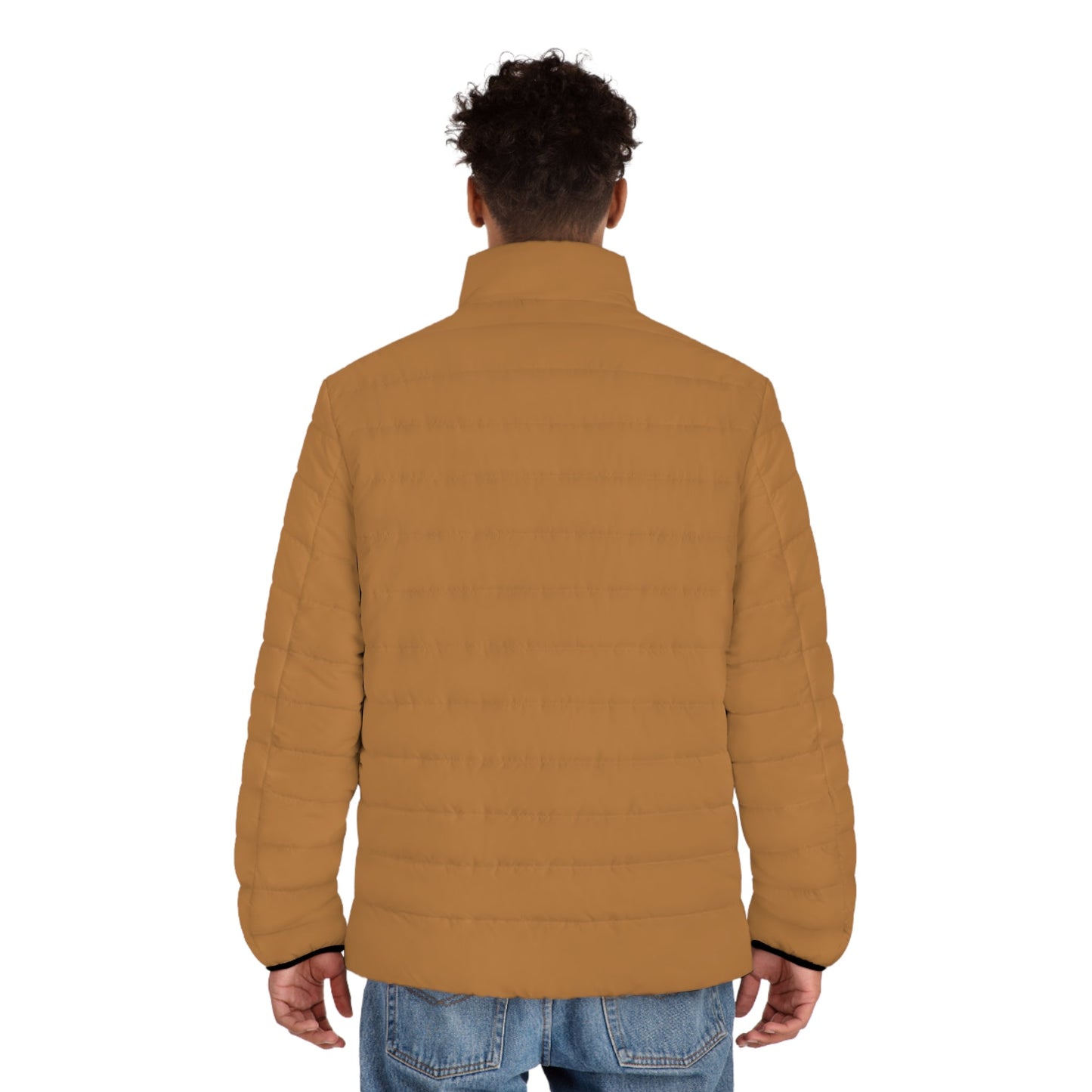 R_RH Light Brown Men's Puffer Jacket