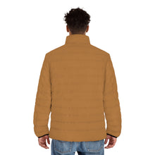 Load image into Gallery viewer, Light Brown Men&#39;s Puffer Jacket
