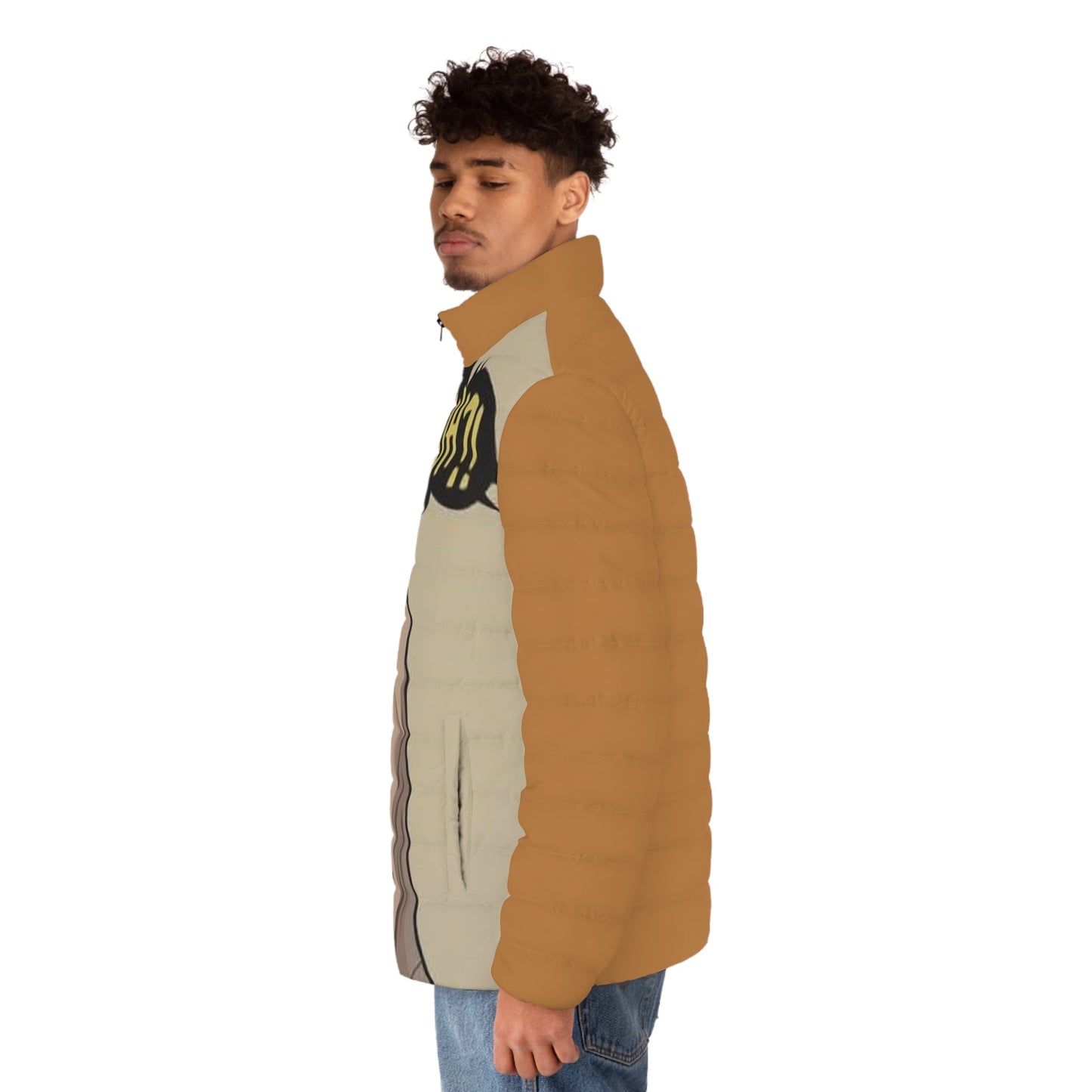 R_RH Light Brown Men's Puffer Jacket