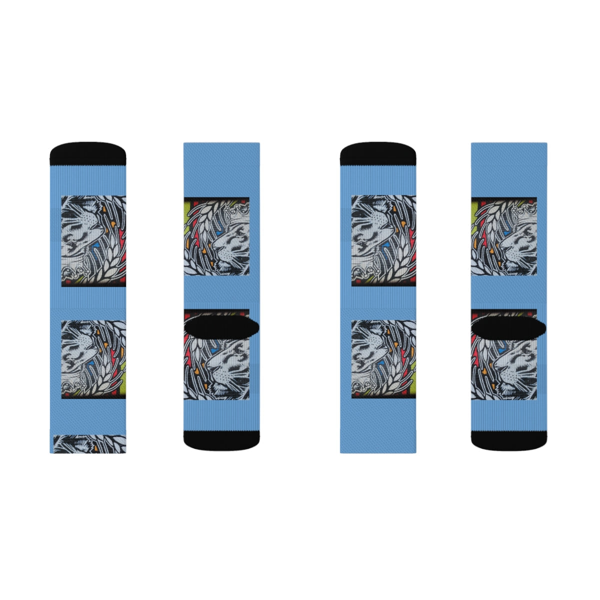 R&RH Blue Designer Sublimation Socks - Rich and Rich Homeopportunities 