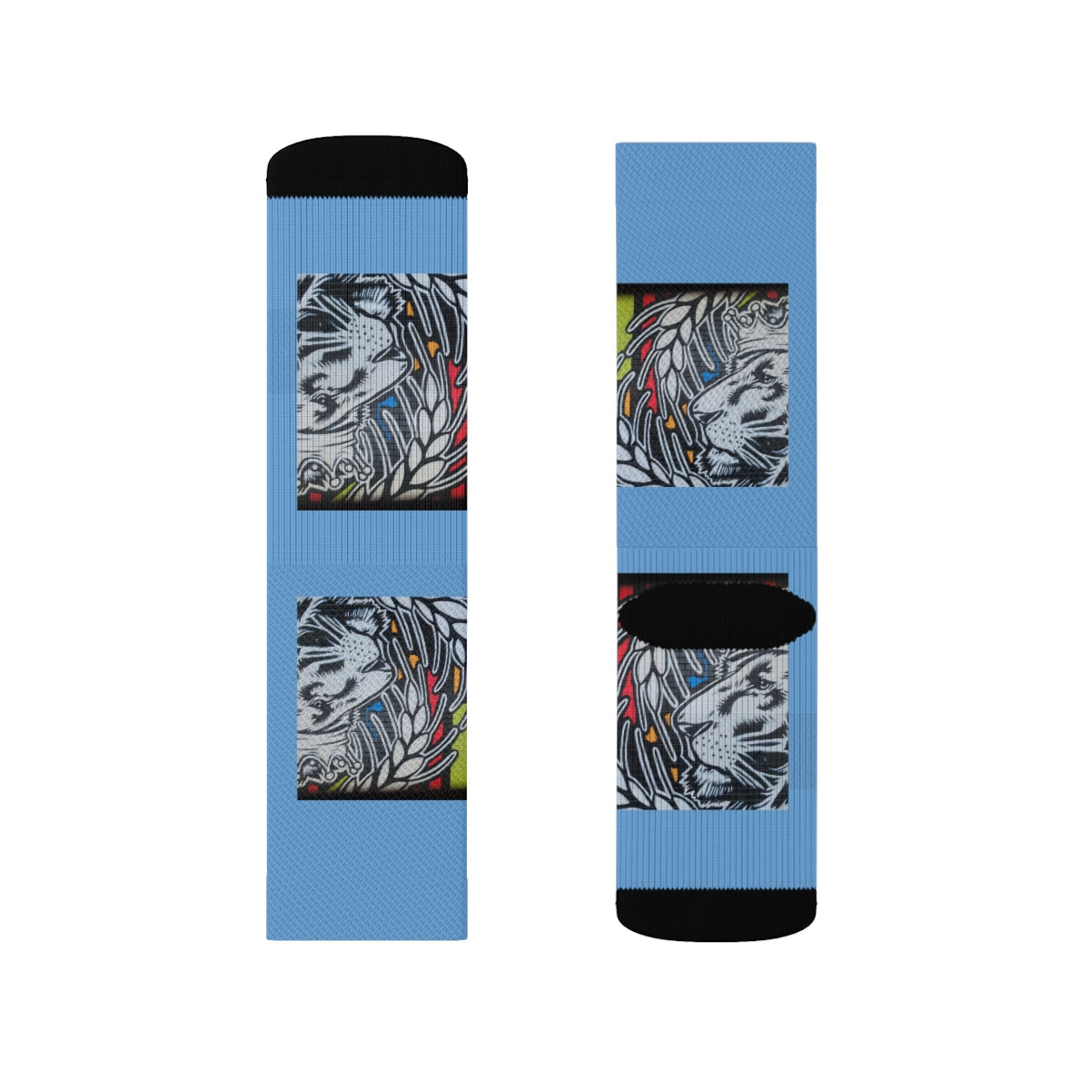 R&RH Blue Designer Sublimation Socks