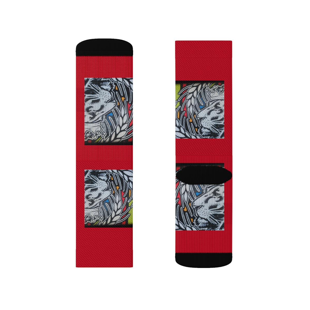 Red Sublimation Socks