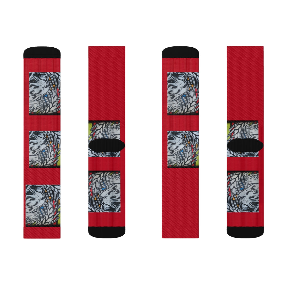 Red Sublimation Socks