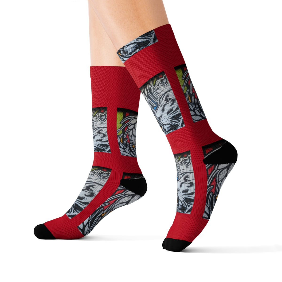 Red Sublimation Socks